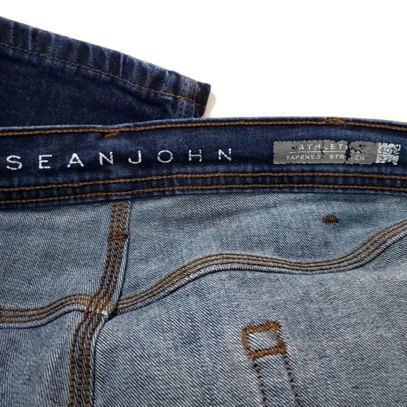 Sean John Blue Jeans Men's 40 x 32 Athletic Tapered Straight Fit Classic Casual - Picture 6 of 11